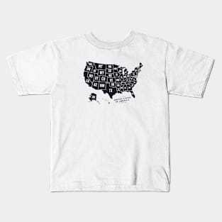 Vintage U.S.Map Kids T-Shirt